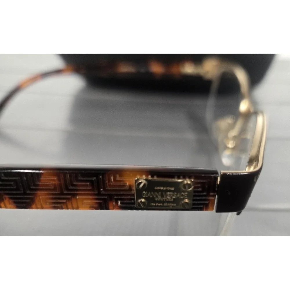 VERSACE MOD.1222 1344 Italy Dark Brown/Tortoise Eyeglasses Frame 53-17-140